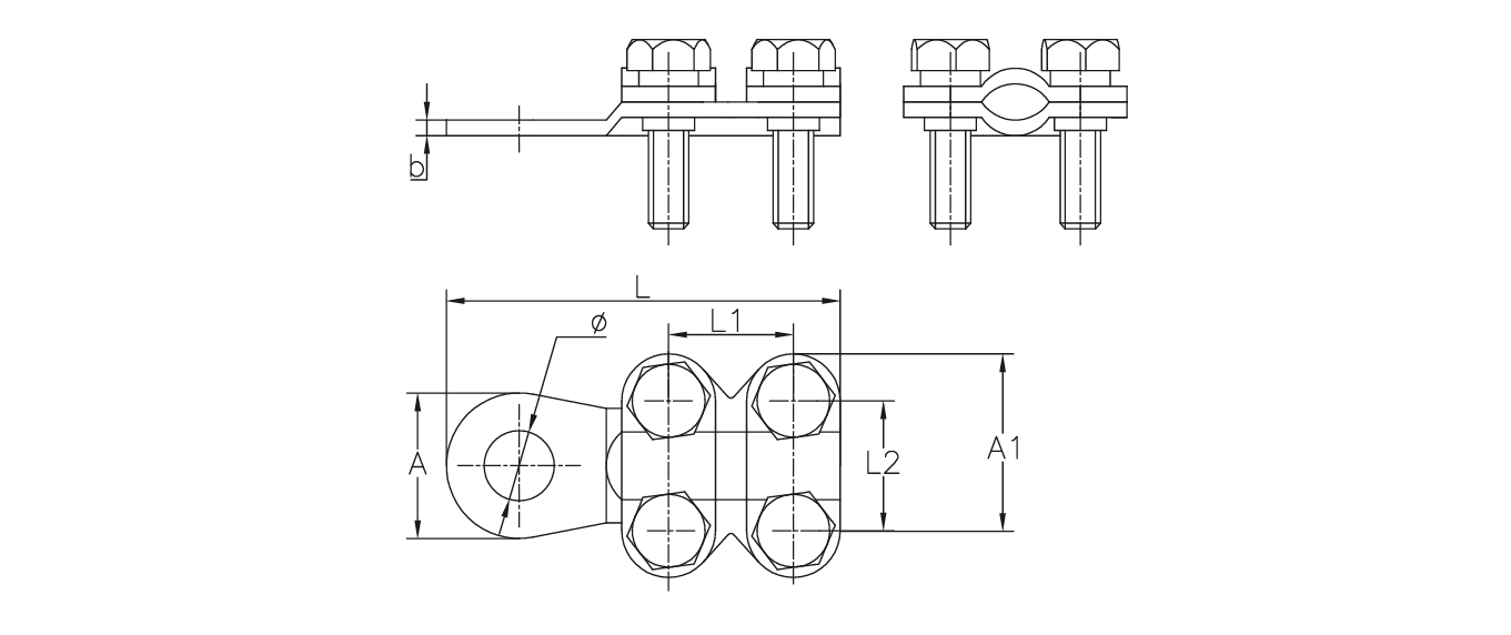 WCJB Copper Plum Clamp for Power Lines WCJB Copper Plum Clamp for Power Lines