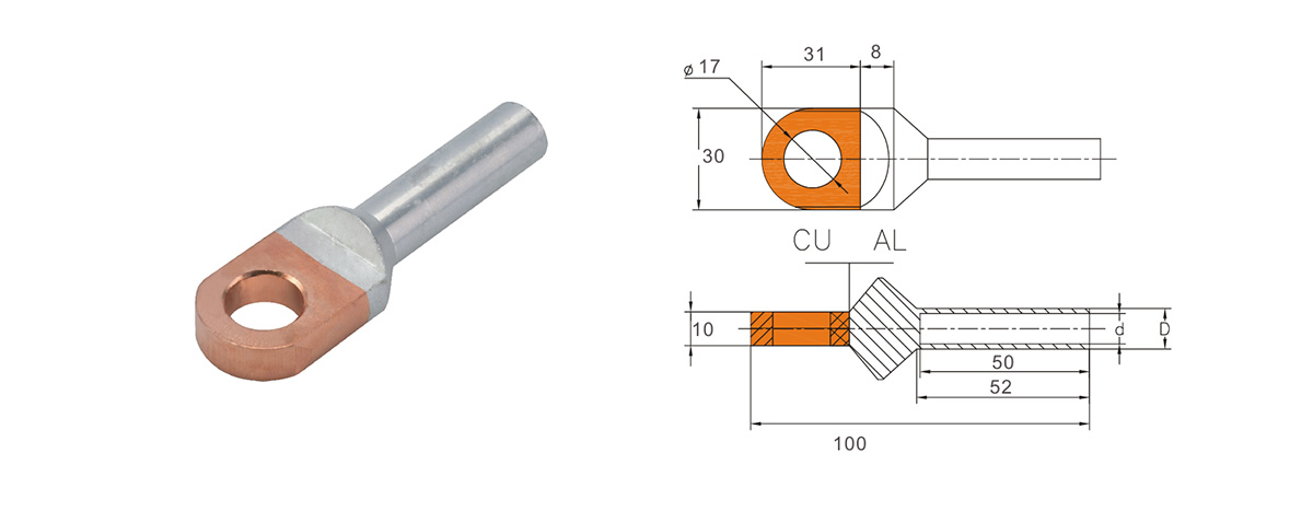 Insulated Bimetallic Cable Lugs for LV Terminations